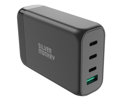 Ładowarka i akumulator Silver Monkey Ładowarka GaN 130W USB-C PD + USB 3.0 QC B
